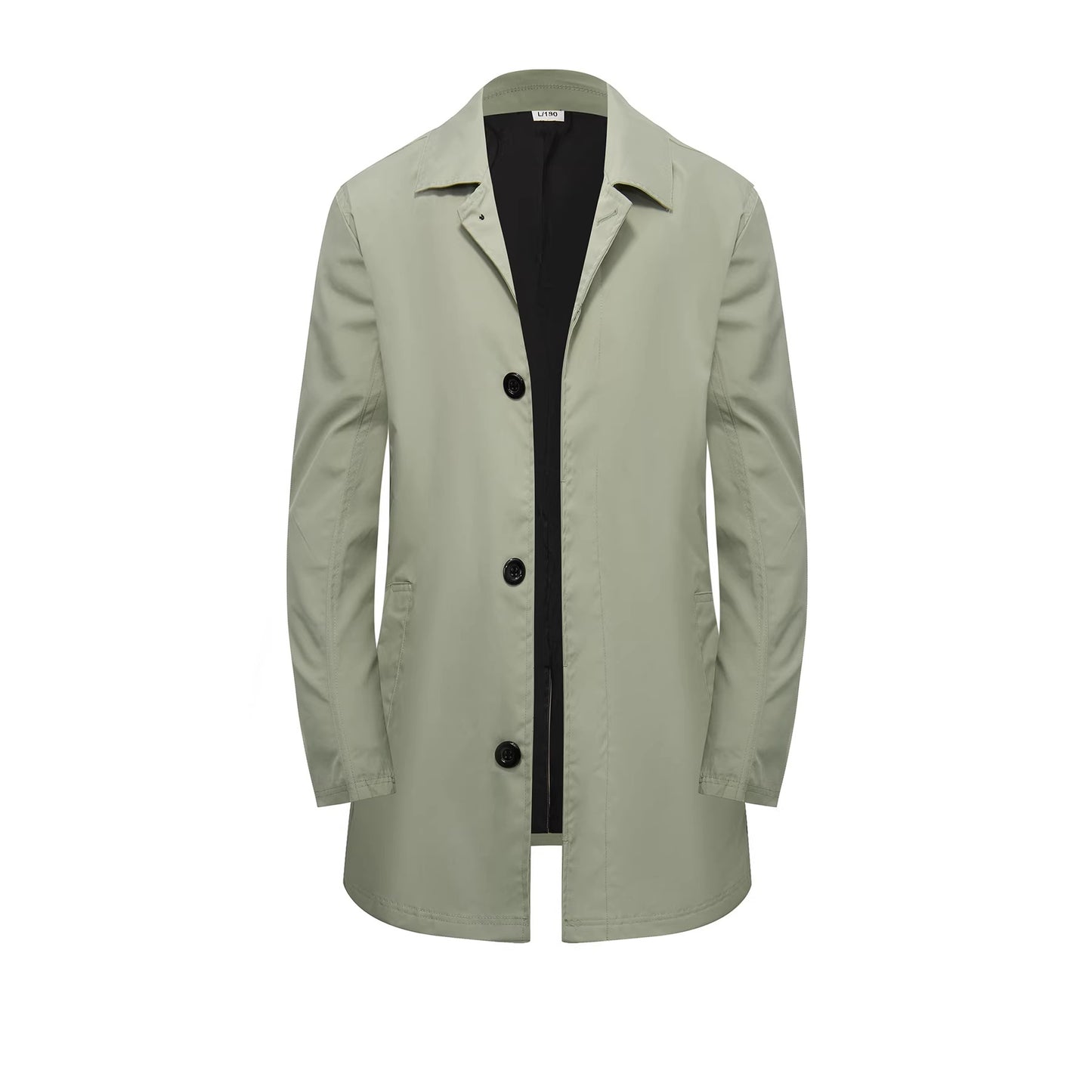 Men's Classic Single-Breasted Trench Coat, Commuter and Trav