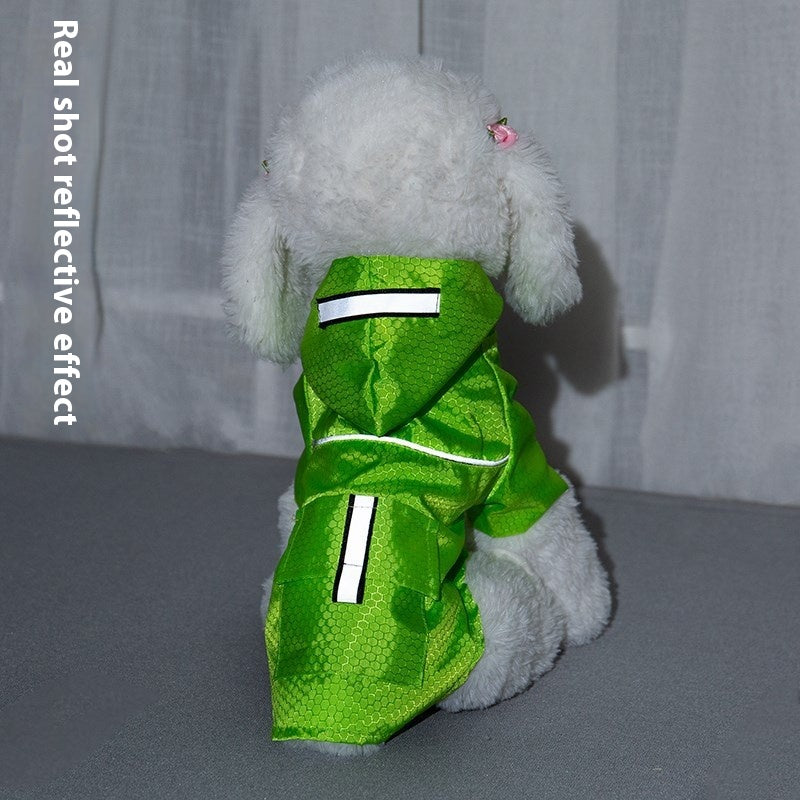 Dog Raincoat — Reflective Waterproof Coat for Small Dogs & C