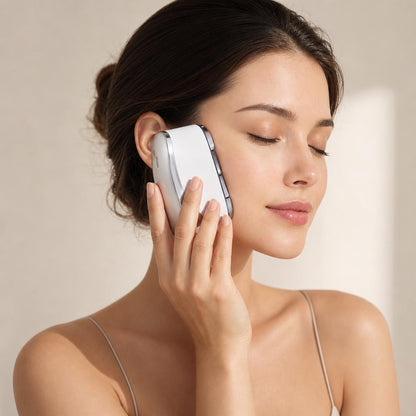LED Red Light Therapy Gua Sha Facial Massager — EMS Microcurrent Skincare Tool for Face & Neck | Trilya GlowSculpt