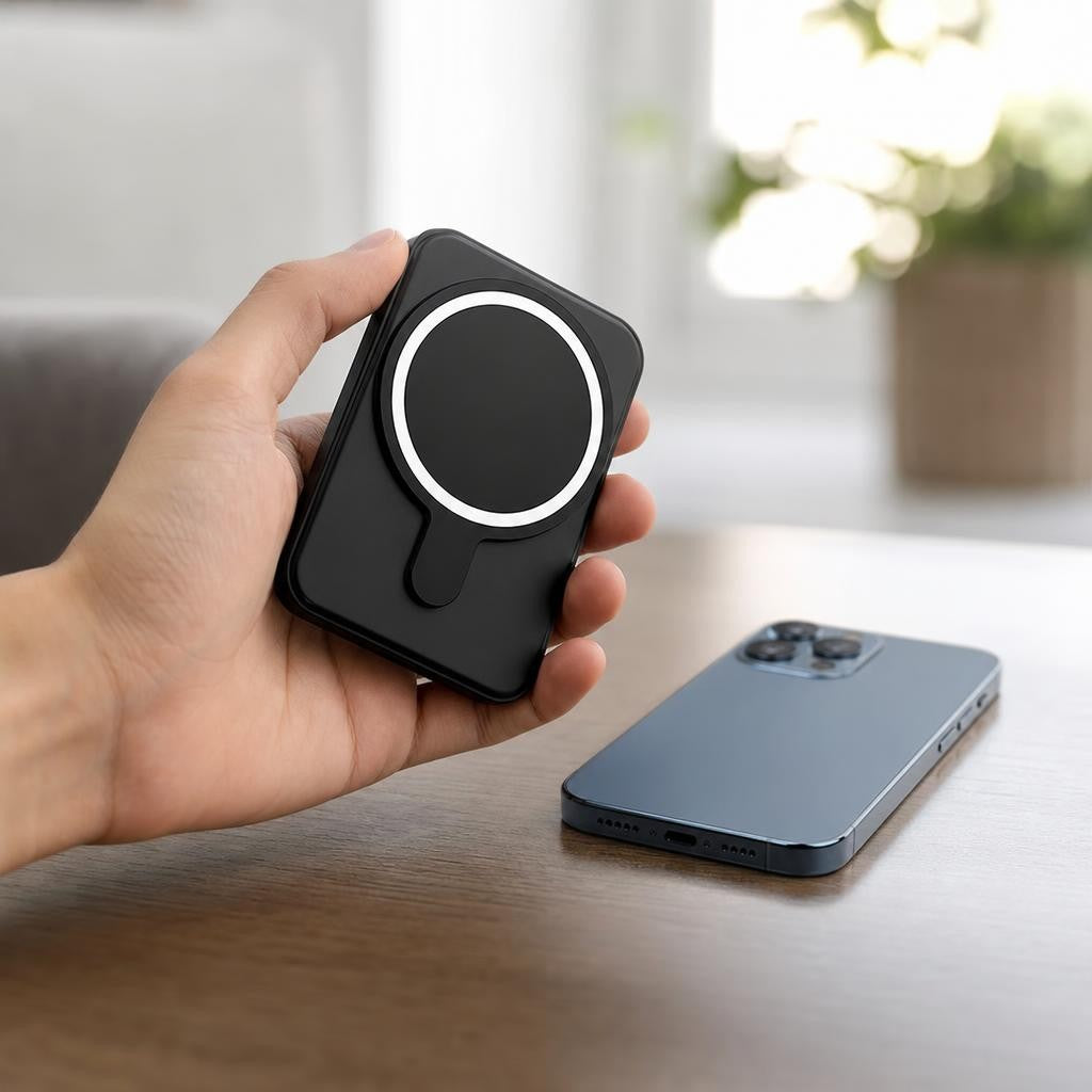 Magnetic Wireless Power Bank 5000mAh — MagSafe-Compatible Portable Charger for iPhone | SnapCharge by Trilya