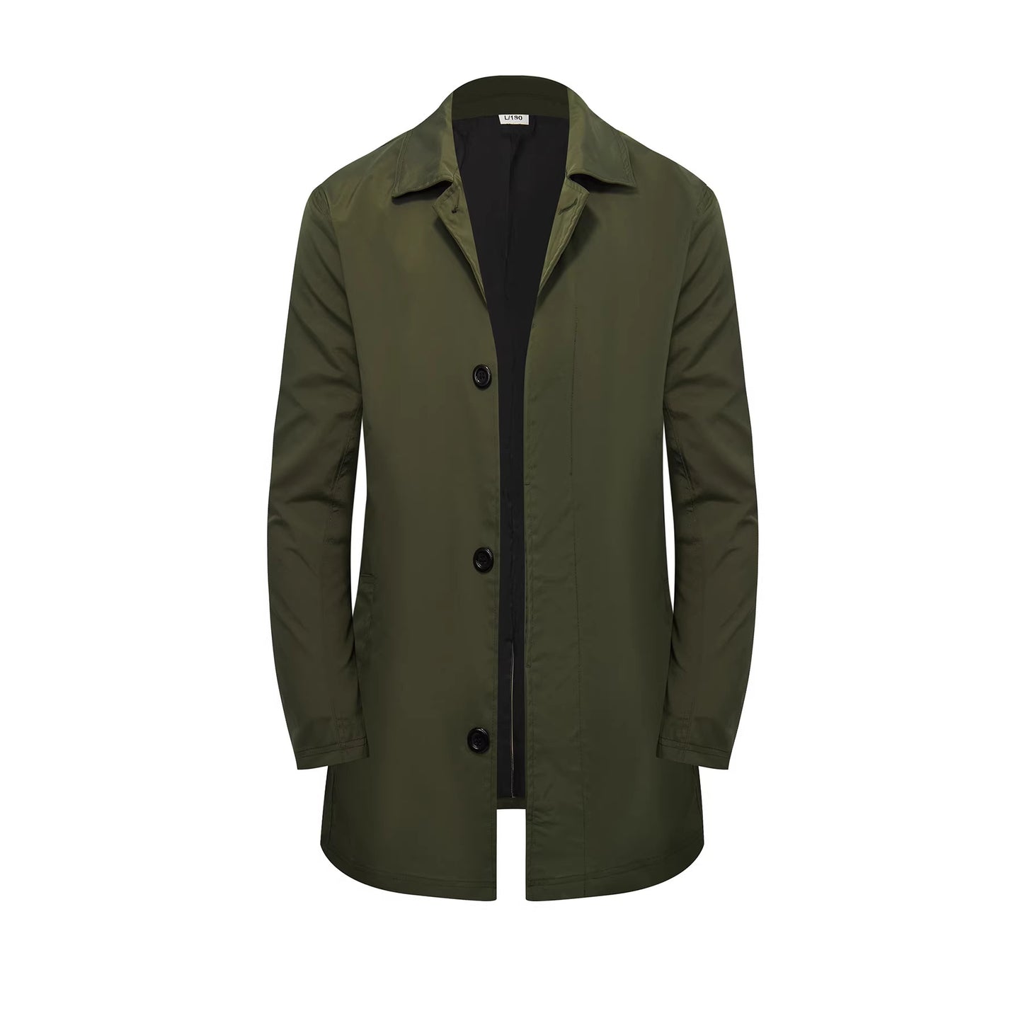 Men's Classic Single-Breasted Trench Coat, Commuter and Trav