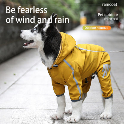 Big Dog Raincoat — Reflective Cape-Style Waterproof Coat | T