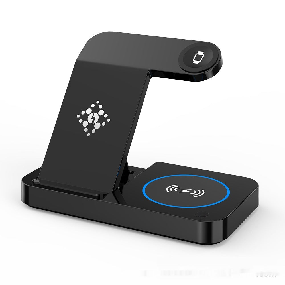 TriCharge 3-in-1 foldable wireless charging station, black