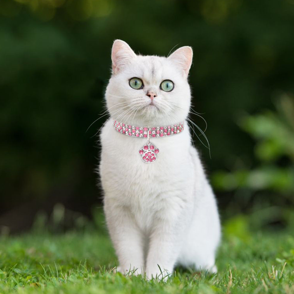 Diamond Pet Collar — Sparkly Rhinestone Necklace for Cats & 