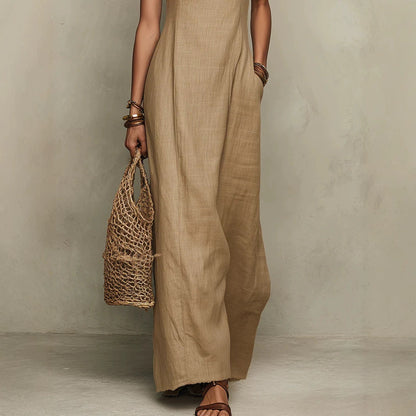 Loose Strap Straight Maxi Dress | Trilya Boutique
