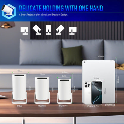 HY300 portable mini home cinema projector