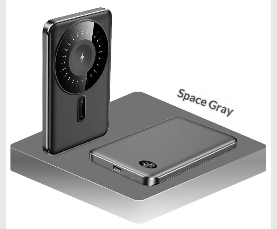 TriCharge Go 3-in-1 magnetic power bank, Space Gray (interim supplier image)