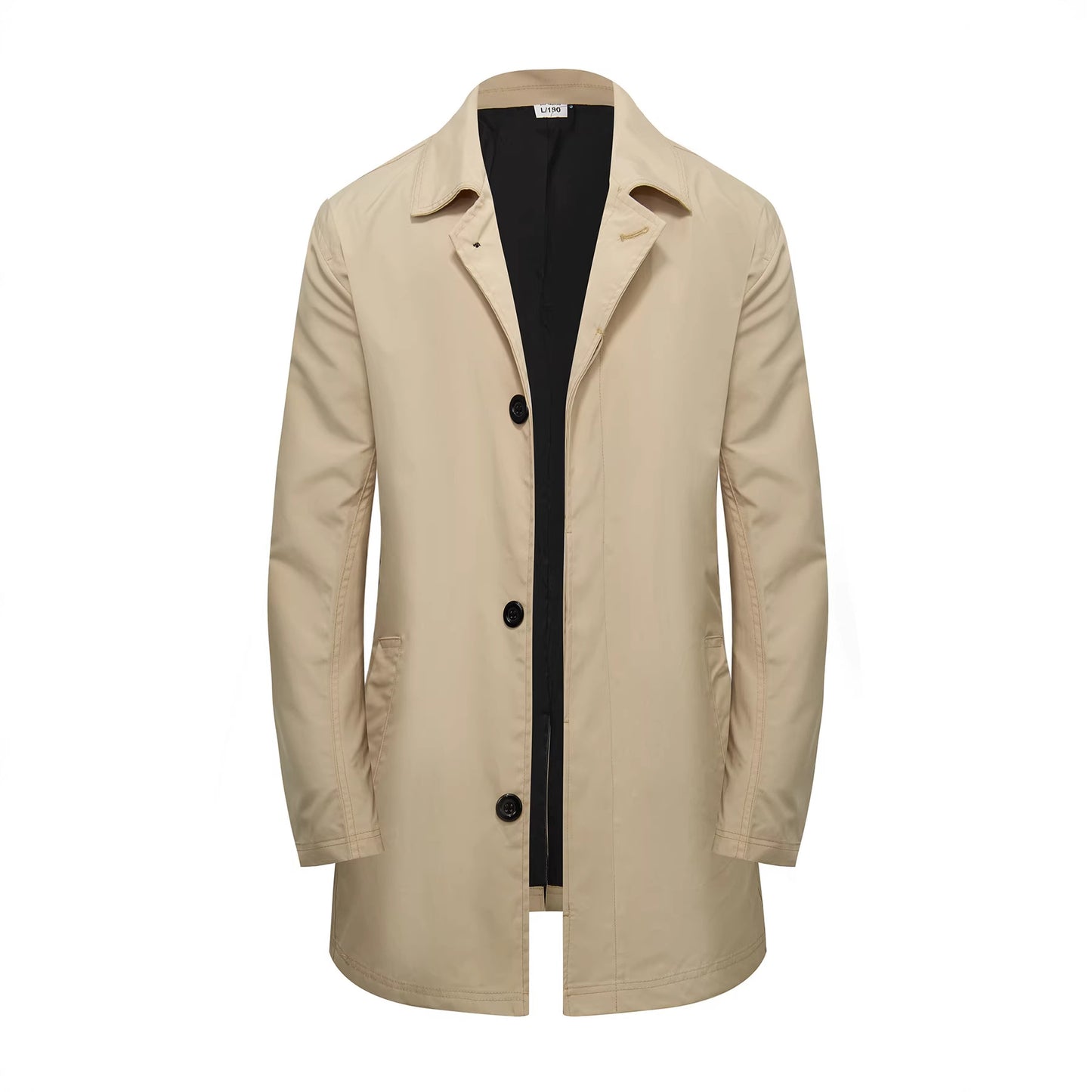 Men's Classic Single-Breasted Trench Coat, Commuter and Trav
