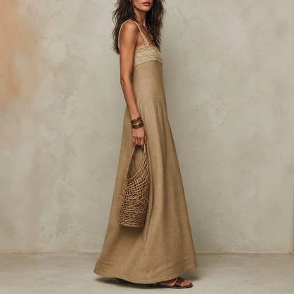 Loose Strap Straight Maxi Dress | Trilya Boutique