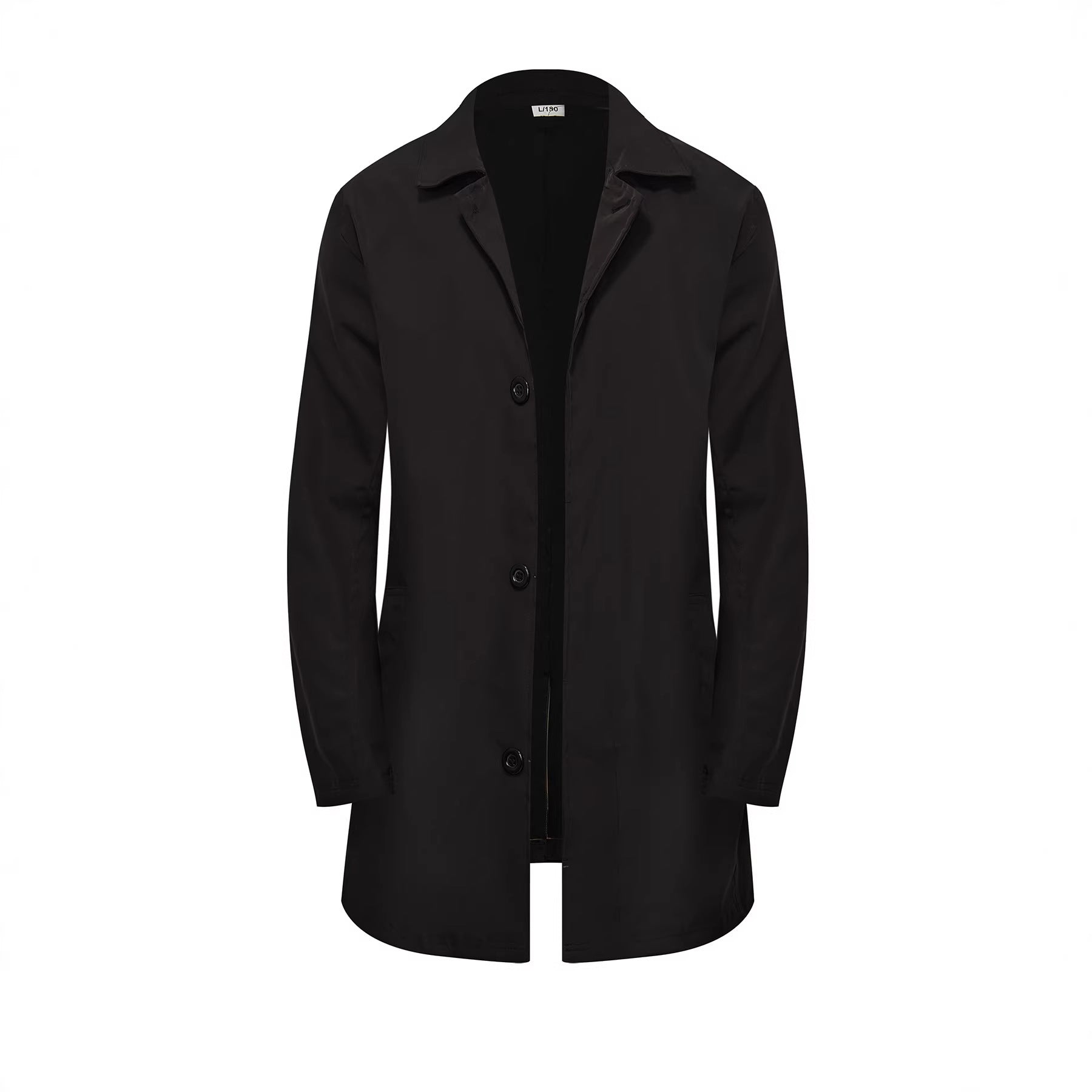 Men's Classic Single-Breasted Trench Coat, Commuter and Trav