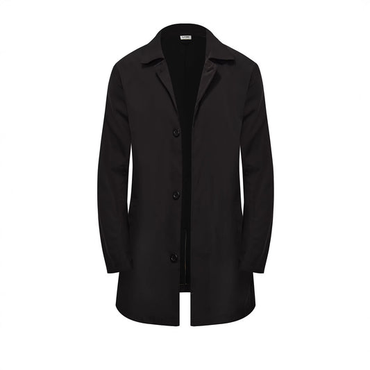 Men's Classic Single-Breasted Trench Coat, Commuter and Trav
