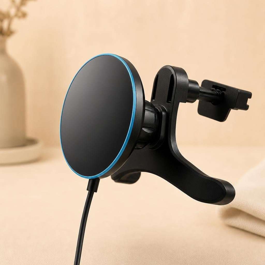 Magnetic Wireless Car Charger Mount 25W — MagSafe-Compatible Phone Holder for iPhone | Trilya